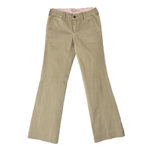 G1 Goods Tan Dark Beige Chino Pants Size 4 Bootcut Leg Stretch Khakis Low Rise